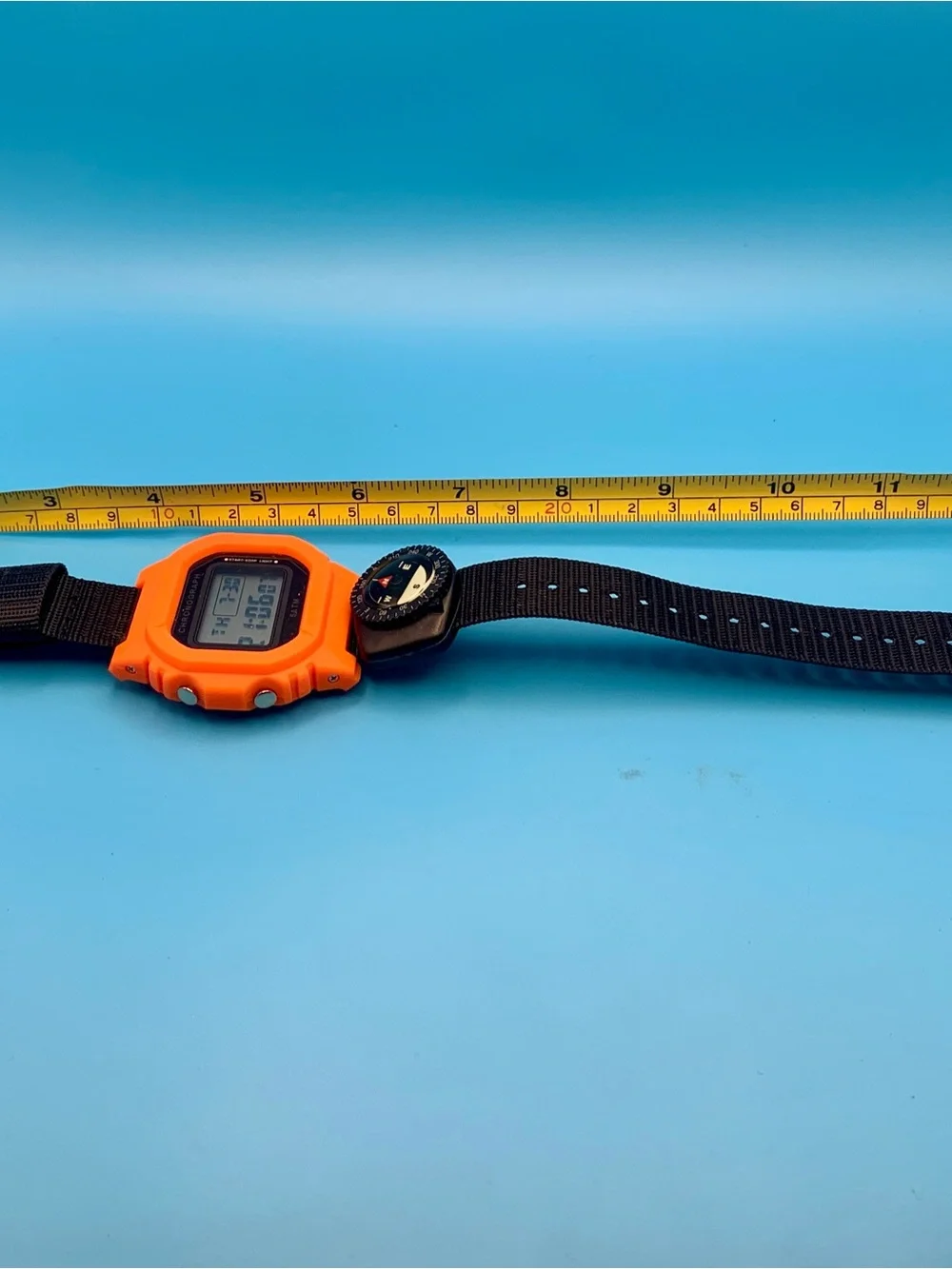 Men’s Digital Wristwatch Chrono Day Date Backlight Alarm Nylon Strap Working